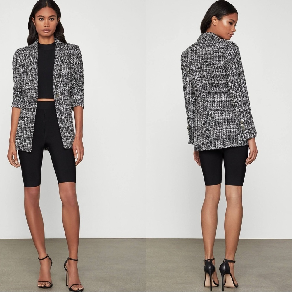 BCBGMAXAZRIA Women's Tweed Jacket Metallic Evening Size Medium Blazer​​